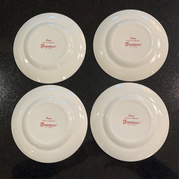 Erica Pink (White) Bread or Salad 7" Plates by FRANCISCAN - Set of 4 - Picture 6 of 7